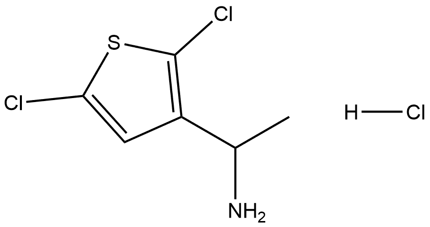 3-Thiophenemethanamine, 2,5-dichloro-α-methyl-, hydrochloride (1:1) 结构式