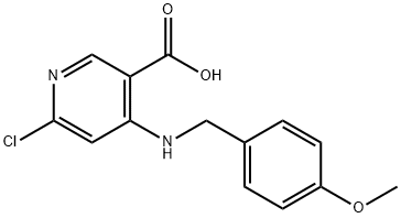 6-氯-4-((4-甲氧基苄基)氨基)烟酸 结构式