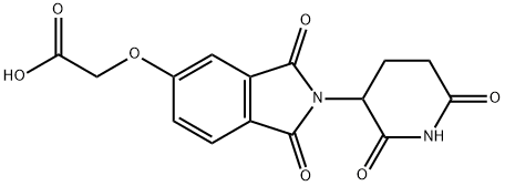 2-((2-(2,6-二氧代哌啶-3-基)-1,3-二氧代异吲哚-5-基)氧基)乙酸 结构式