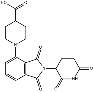 1-(2-(2,6-二氧哌啶-3-基)-1,3-二氧异吲哚啉-4-基)哌啶-4-羧酸 结构式