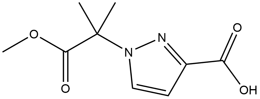 1-(1-甲氧基-2-甲基-1-氧代丙-2-基)-1H-吡唑-3-羧酸 结构式