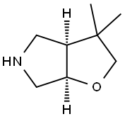 (3AR,6AR)-3,3-二甲基六氢2H-呋喃并[2,3-C]吡咯 结构式