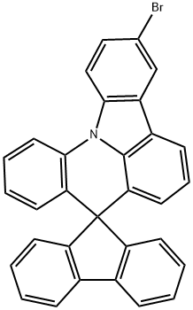 Spiro[9H-fluorene-9,8'-indolo[3,2,1-de]acridine], 3'-bromo- 结构式