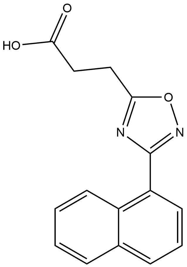 3-(1-Naphthalenyl)-1,2,4-oxadiazole-5-propanoic acid 结构式