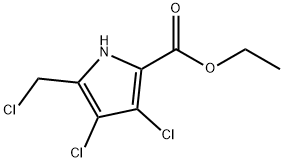 1H-Pyrrole-2-carboxylic acid, 3,4-dichloro-5-(chloromethyl)-, ethyl ester 结构式