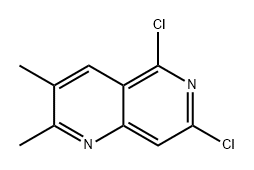 5,7-二氯-2,3-二甲基-1,6-萘啶 结构式