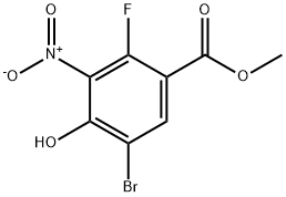 5-溴-2-氟-4-羟基-3-硝基苯甲酸甲酯 结构式