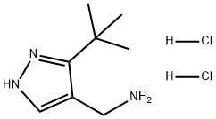 N-甲基-1-(唑-4-基)甲胺(盐酸盐)(1:2) 结构式