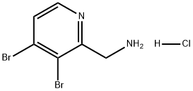 (3,4-二溴吡啶-2-基)甲胺盐酸盐 结构式