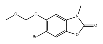 6-溴-5-(甲氧基甲氧基)-3-甲基苯并[D]噁唑-2(3H)-酮 结构式