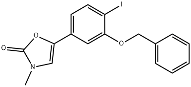 5-(3-(benzyloxy)-4-iodophenyl)-3-methyloxazol-2(3H)-one 结构式