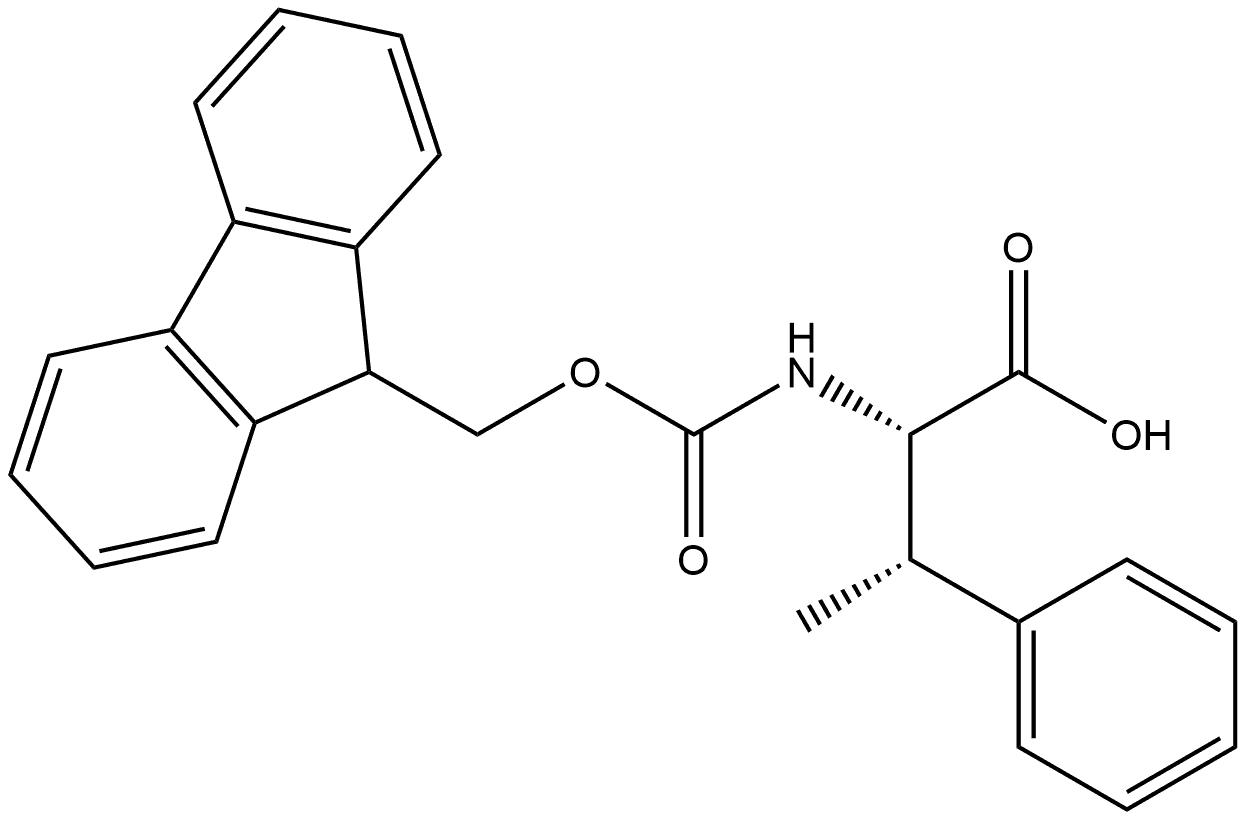 (2S,3S)-2-({[(9H-fluoren-9-yl)methoxy]carbonyl}amino)-3-phenylbutanoic acid 结构式