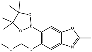 5-(甲氧基甲氧基)-2-甲基-6-(4,4,5,5-四甲基-1,3,2-二氧硼杂环戊烷-2-基)苯并[D]唑 结构式