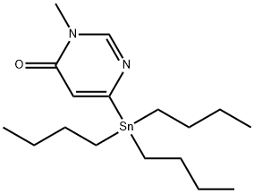 4(3H)-Pyrimidinone, 3-methyl-6-(tributylstannyl)- 结构式