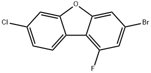 3-溴-7-氯-1-氟二苯并呋喃 结构式