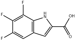 5,6,7-三氟-1H-吲哚-2-羧酸 结构式