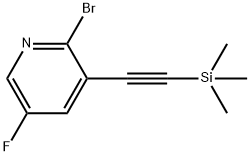 2-溴-5-氟-3-((三甲硅基)乙炔基)吡啶 结构式