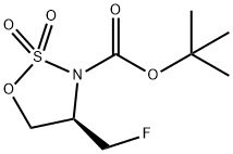 (R)-4-(氟甲基)-1,2,3-噁噻唑烷-3-羧酸叔丁酯2,2-二氧化物 结构式