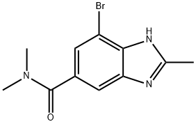 7-溴-N,N,2-三甲基苯并咪唑-5-甲酰胺 结构式