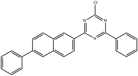 2-氯-4-苯基-6-(6-苯基萘-2-基)-1,3,5-三嗪 结构式