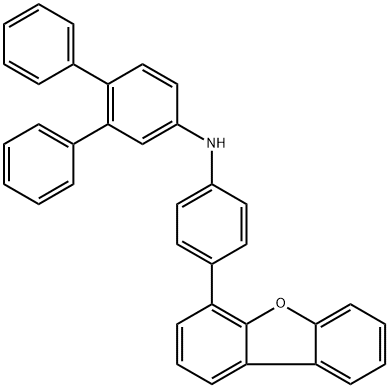 N-[4-(4-二苯并呋喃)苯基][1,1':2',1''-三联苯]-4'-胺 结构式