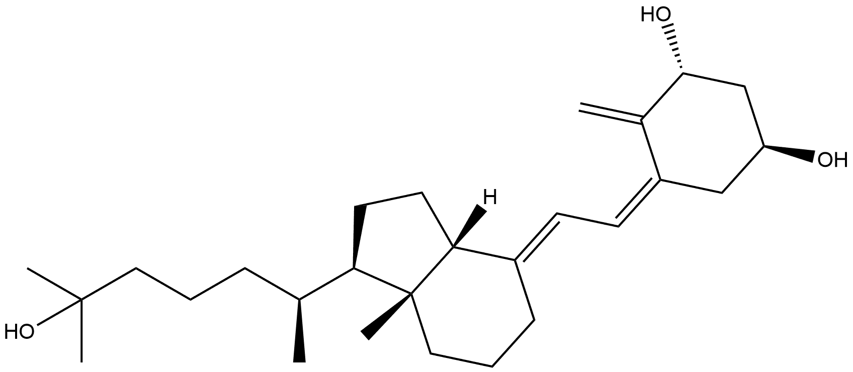 9,10-Secocholesta-5,7,10(19)-triene-1,3,25-triol, (1α,3β,5Z,7E,14β,20S)- 结构式