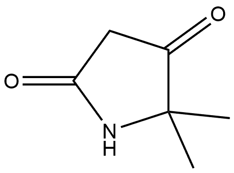 2,4-Pyrrolidinedione, 5,5-dimethyl-, (-)- 结构式