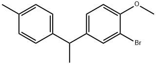 2-溴-1-甲氧基-4-(1-(对甲苯基)乙基)苯 结构式
