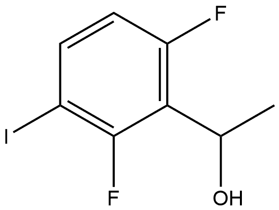 1-(2,6-二氟-3-碘苯基)乙醇 结构式