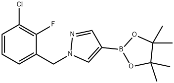 1-(3-Chloro-2-fluorobenzyl)-4-(4,4,5,5-tetramethyl-1,3,2-dioxaborolan-2-yl)-1h-pyrazole 结构式