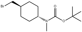 tert-butyl N-methyl-N-[(1r,4r)-4-(bromomethyl)cyclohexyl]carbamate, trans 结构式