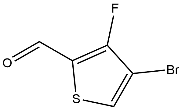 4-溴-3-氟噻吩-2-甲醛 结构式