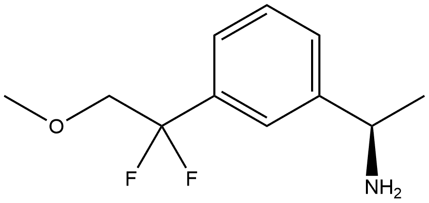 (R)-1-(3-(1,1-二氟-2-甲氧乙基)苯基)乙-1-胺 结构式