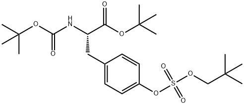 (S)-2-((叔丁氧羰基)氨基)-3-(4-(((新戊基氧基)磺酰基)氧基)苯基)丙酸叔丁酯 结构式