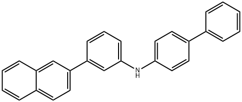 N-(3-(2-萘基)苯基)-4-联苯胺 结构式