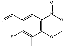 2,3-二氟-4-甲氧基-5-硝基苯甲醛 结构式