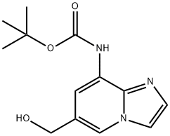 (6-(羟甲基)咪唑并[1,2-A]吡啶-8-基)氨基甲酸叔丁酯 结构式