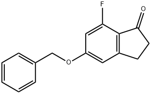 5-(苄氧基)-7-氟-2,3-二氢-1H-茚-1-酮 结构式