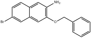 6-溴-3-(苯甲氧基)-2-萘胺 结构式