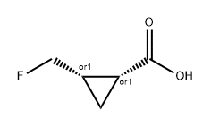 REL-(1R,2S)-2-(氟甲基)环丙烷-1-甲酸 结构式