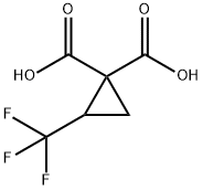 1,1-Cyclopropanedicarboxylic acid, 2-(trifluoromethyl)- 结构式
