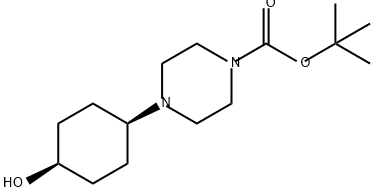 1-BOC-4-(顺式-4-羟基环己基)哌嗪 结构式