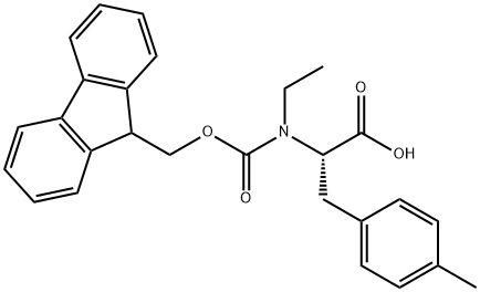 N-乙基-N-[(9H-芴-9-基甲氧基)羰基]-4-甲基-L-苯丙氨酸 结构式