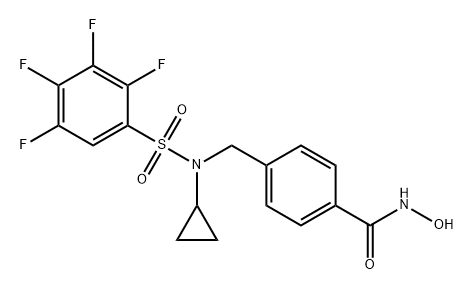 Benzamide, 4-[[cyclopropyl[(2,3,4,5-tetrafluorophenyl)sulfonyl]amino]methyl]-N-hydroxy- 结构式