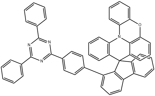 Spiro[9H-fluorene-9,9'-quino[3,2,1-kl]phenoxazine], 1-[4-(4,6-diphenyl-1,3,5-triazin-2-yl)phenyl]- 结构式