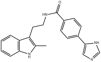 Benzamide, 4-(1H-imidazol-5-yl)-N-[2-(2-methyl-1H-indol-3-yl)ethyl]- 结构式