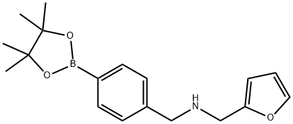 4-(2-Furfuryl)aminomethylphenylboronic acid pinacol ester 结构式