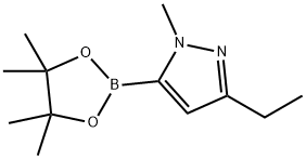 3-乙基-1-甲基-5-(4,4,5,5-四甲基-1,3,2-二噁硼烷-2-基)-1H-吡唑 结构式