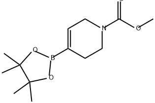 4-(4,4,5,5-四甲基-1,3,2-二氧杂硼烷-2-基)-3,6-二氢吡啶-1(2H)-羧酸甲酯 结构式