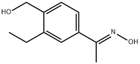 1-[3-乙基-4-(羟甲基)苯基]-肟乙烷酮,(1E)- 结构式